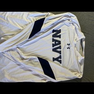 NAVY under armor shirt long sleeve dri fit